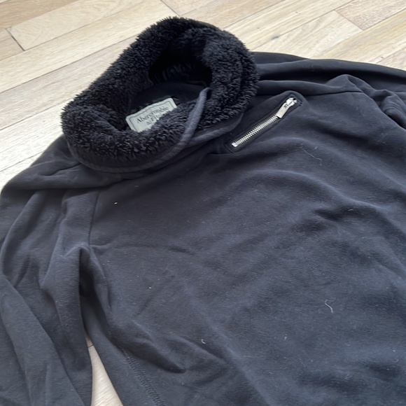 Abercrombie and Fitch black cowl neck sweatshirt - Picture 3 of 3